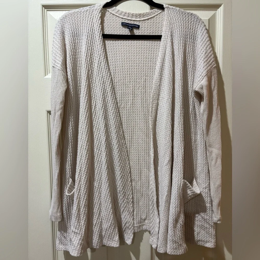 American Eagle Waffle Knit Cardigan